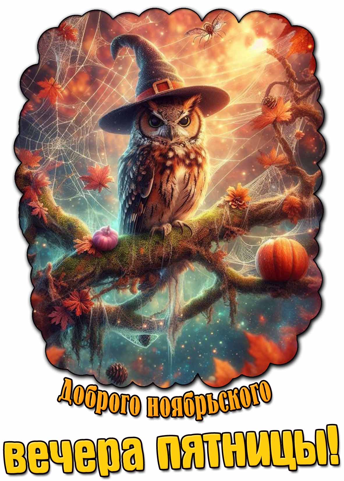 Картинка доброго ноябрьского вечера пятницы