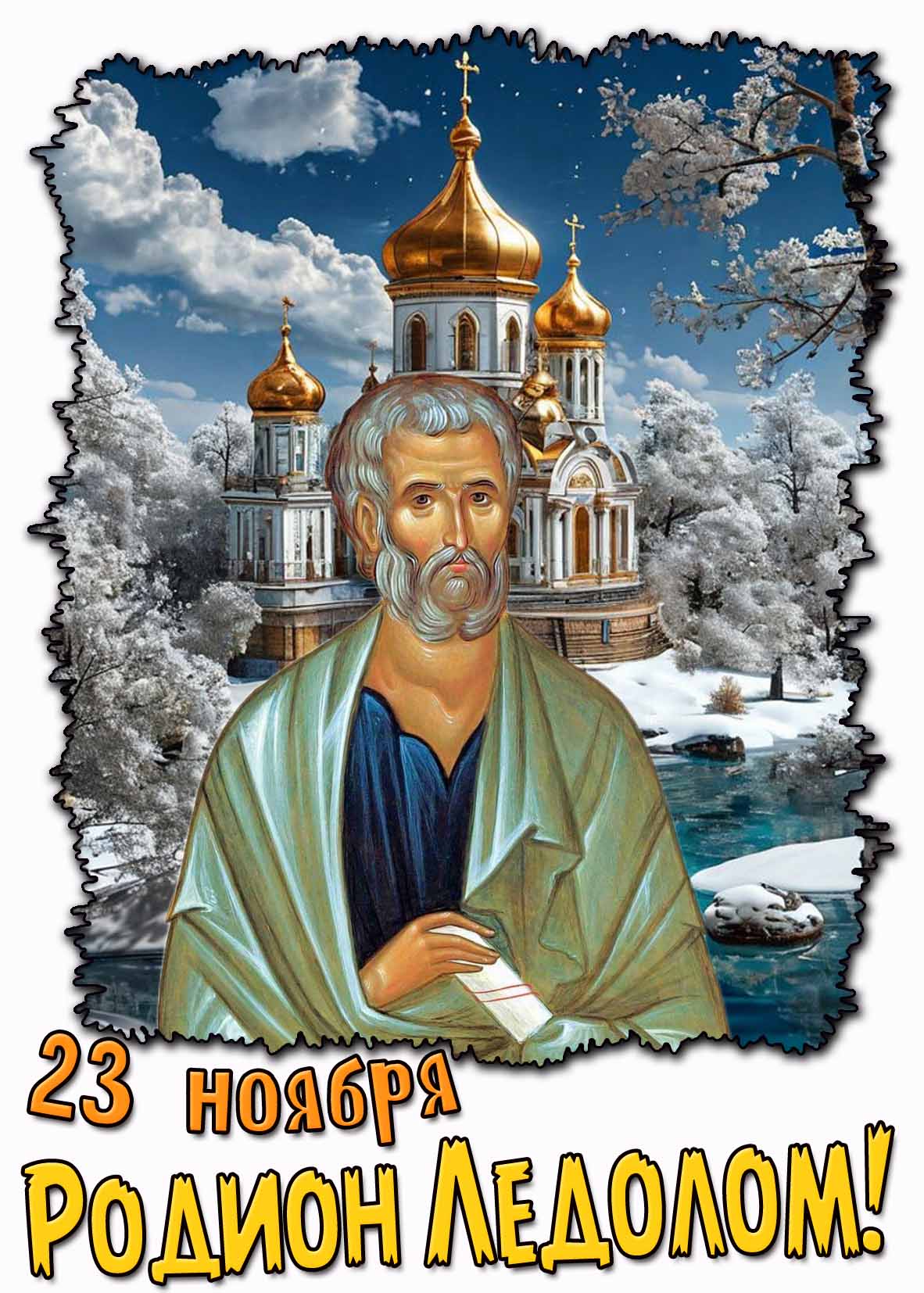 Открытка на праздник 23 ноября - Родион Ледолом
