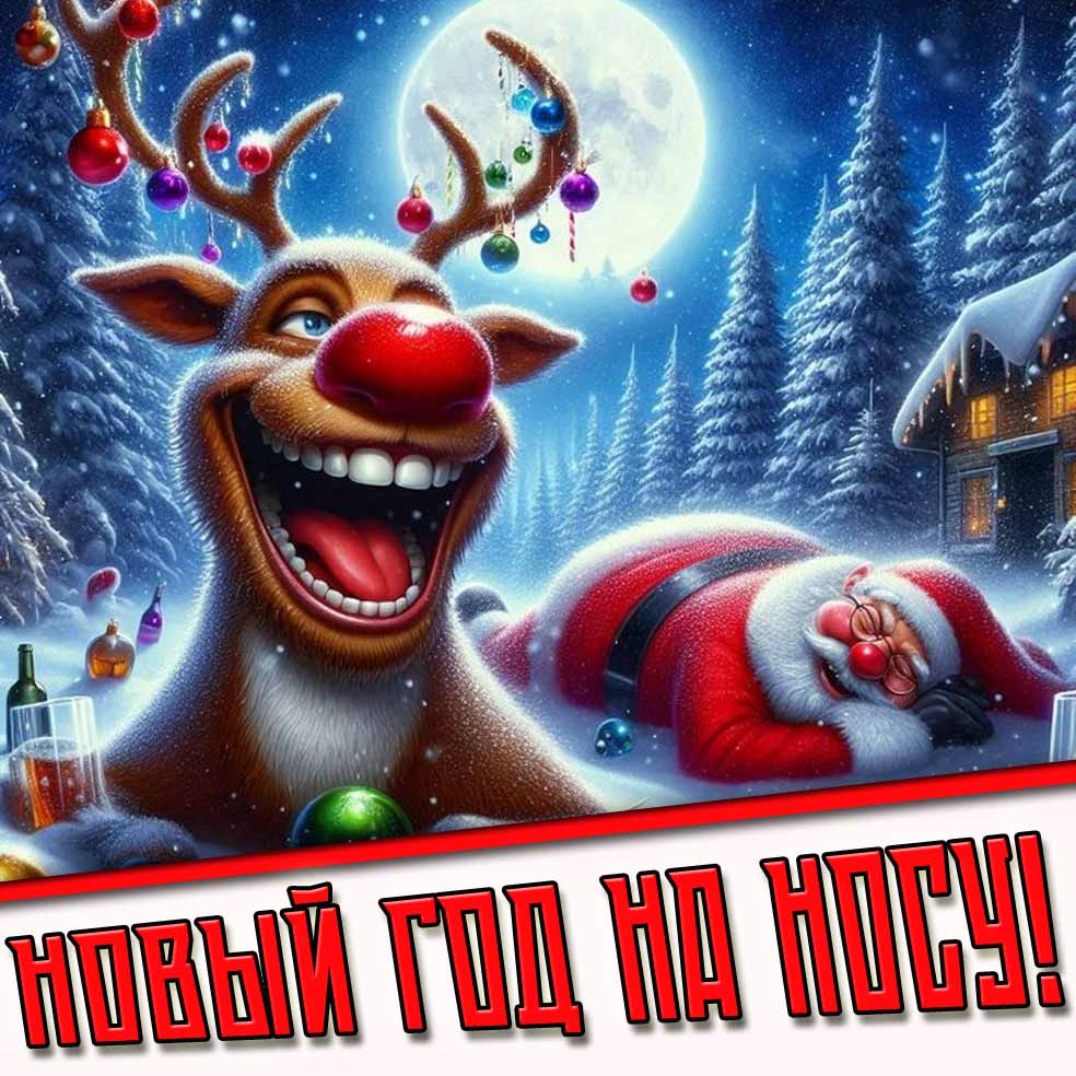 Смешная картинка Новый год на носу