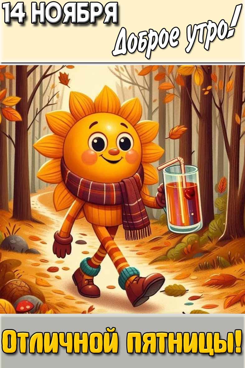 Картинка "14 ноября доброе утро! Отличной пятницы!"