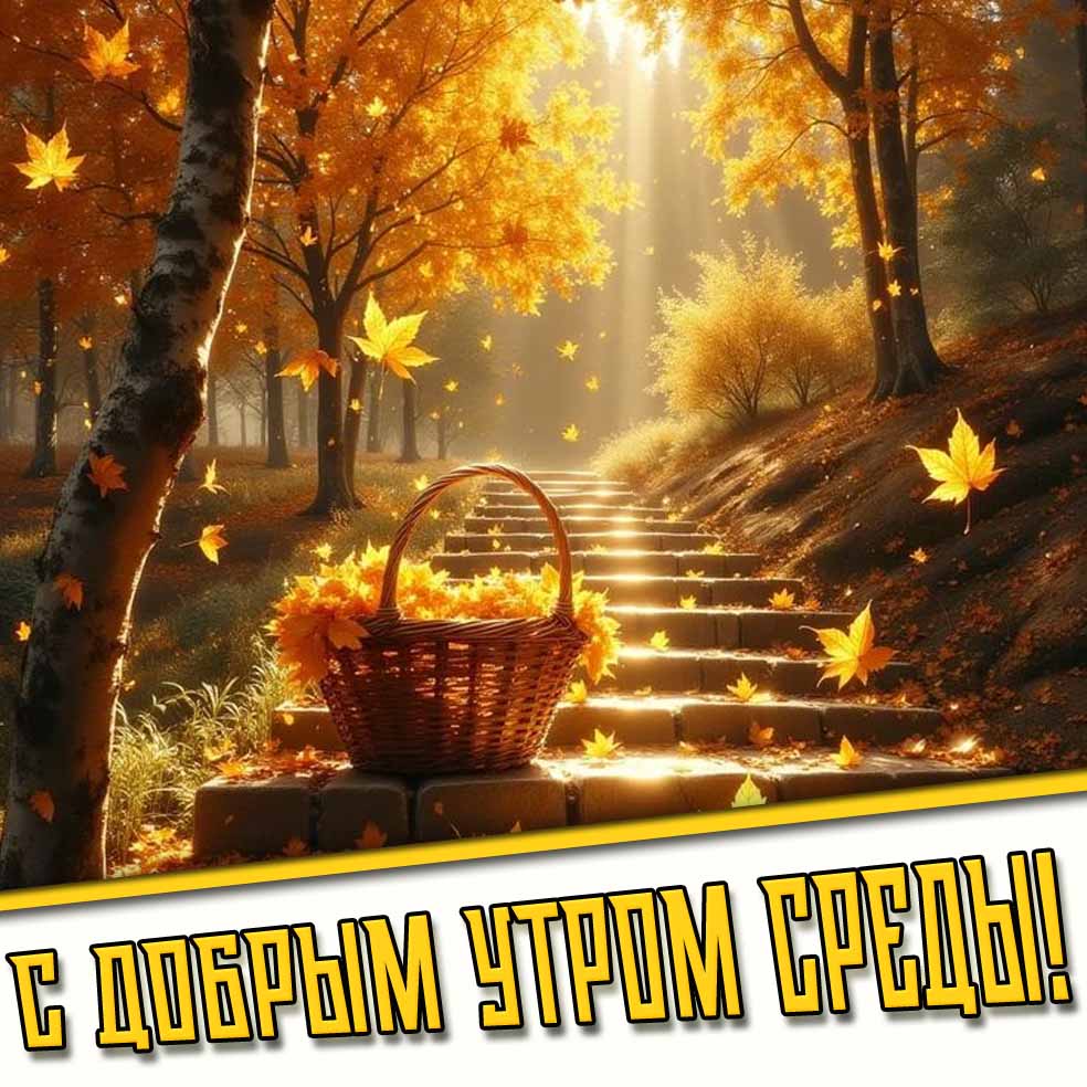 С добрым утром среды! - солнечная осенняя картинка