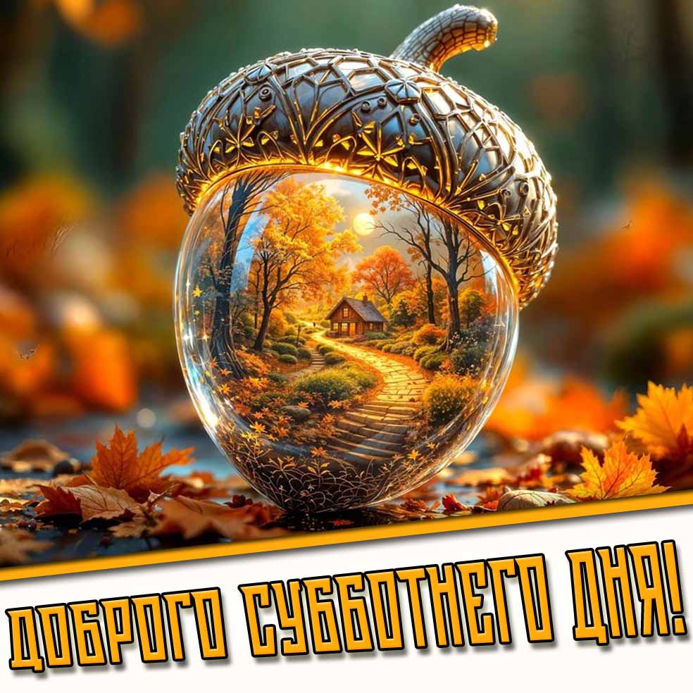 Креативная осенняя картинка доброго субботнего дня