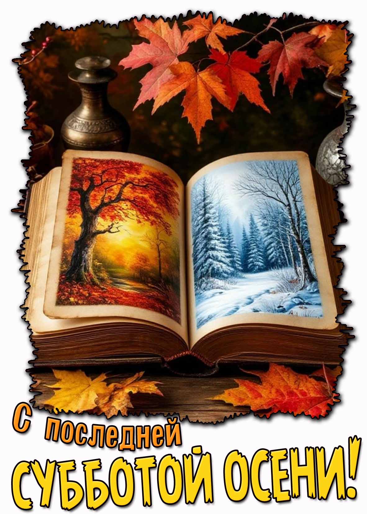 Креативная картинка с последней субботой осени