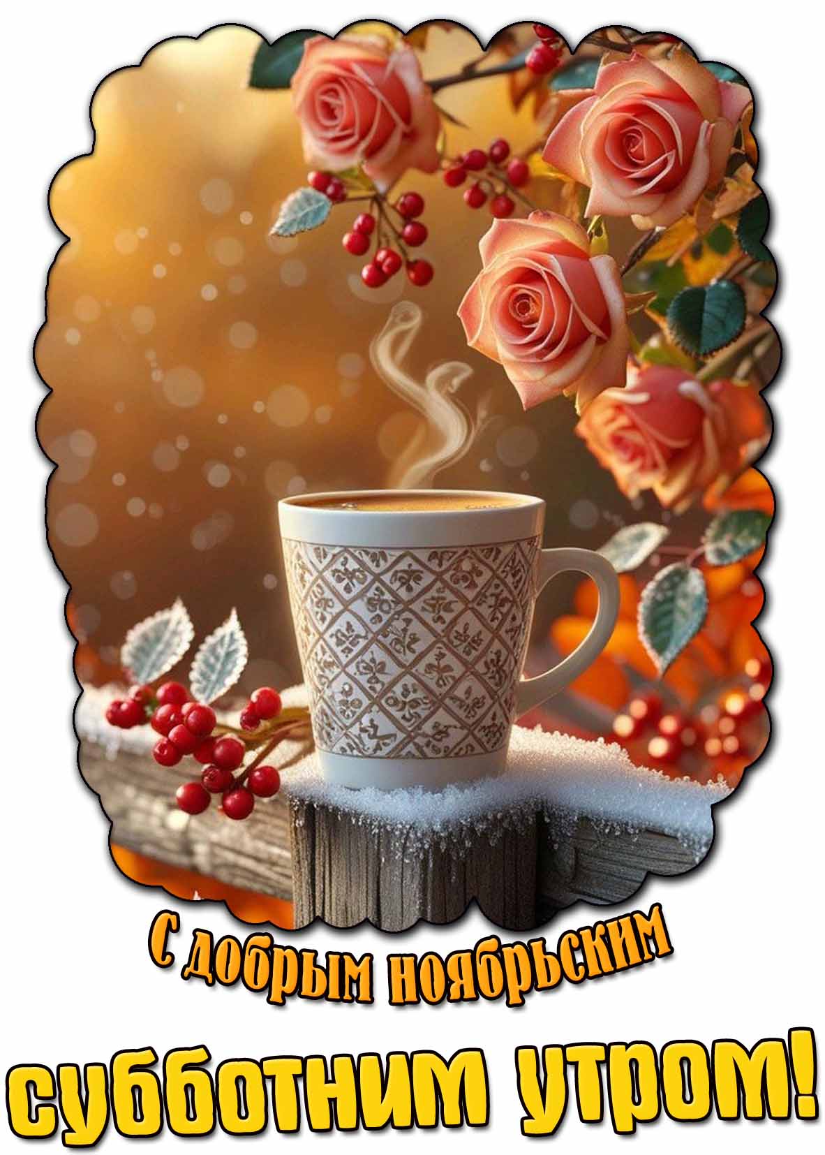 Картинка с добрым ноябрьским субботним утром