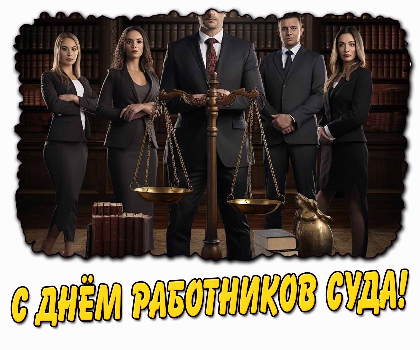 Открытка с днём работников суда