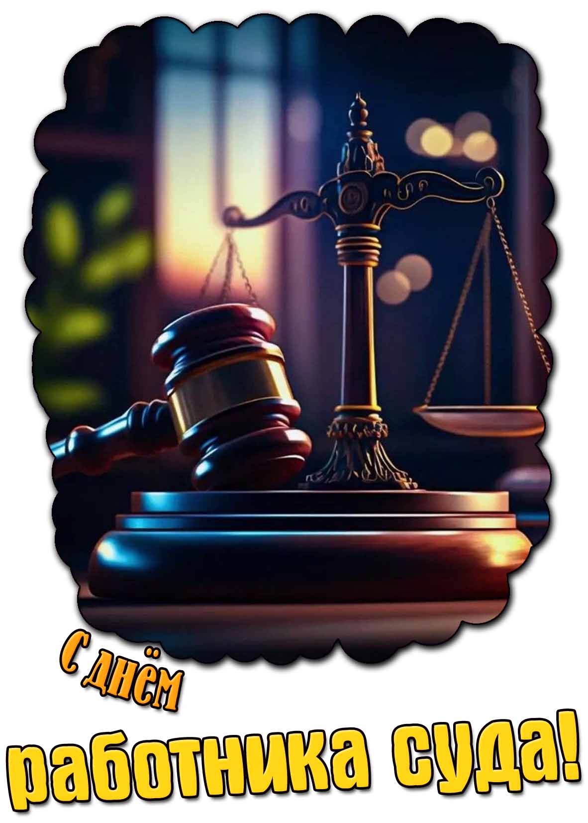 С днём работника суда! - красивая открытка