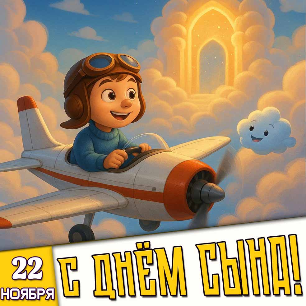 Универсальная картинка на праздник 22 ноября - с днём сына!