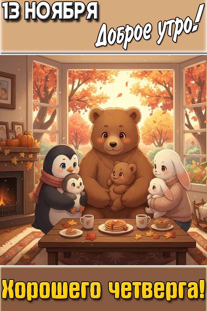 Картинка "13 ноября доброе утро! Хорошего четверга!"