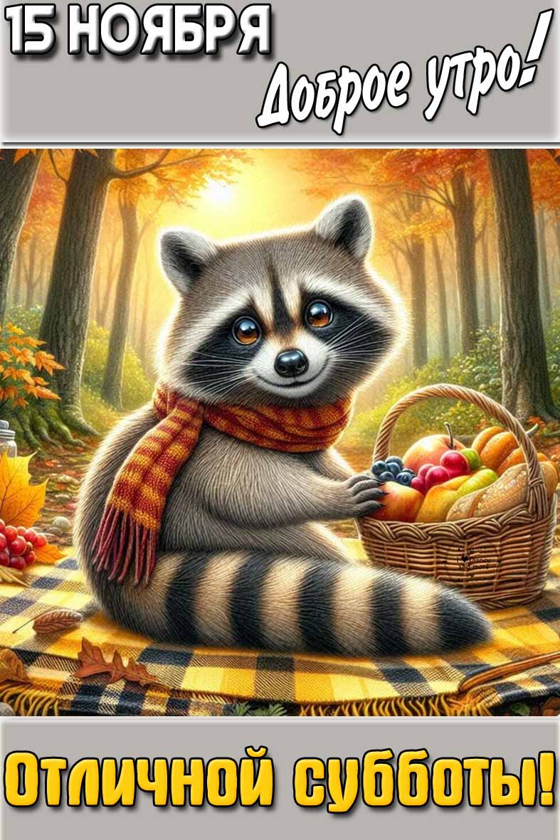 Картинка "15 ноября доброе утро! Отличной субботы!"