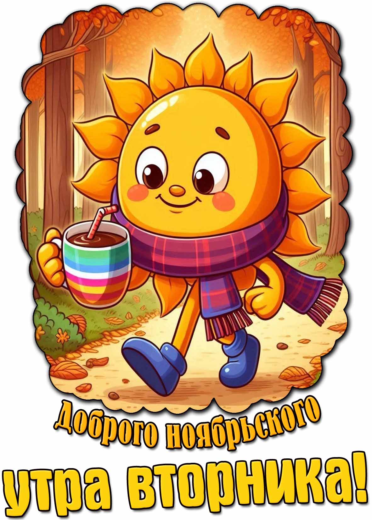 Картинка доброго ноябрьского утра вторника