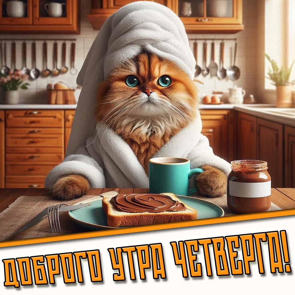 Смешная открытка доброго утра четверга
