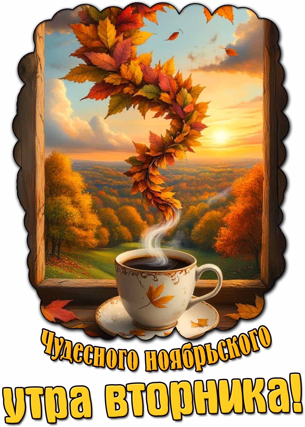 Картинка чудесного ноябрьского утра вторника