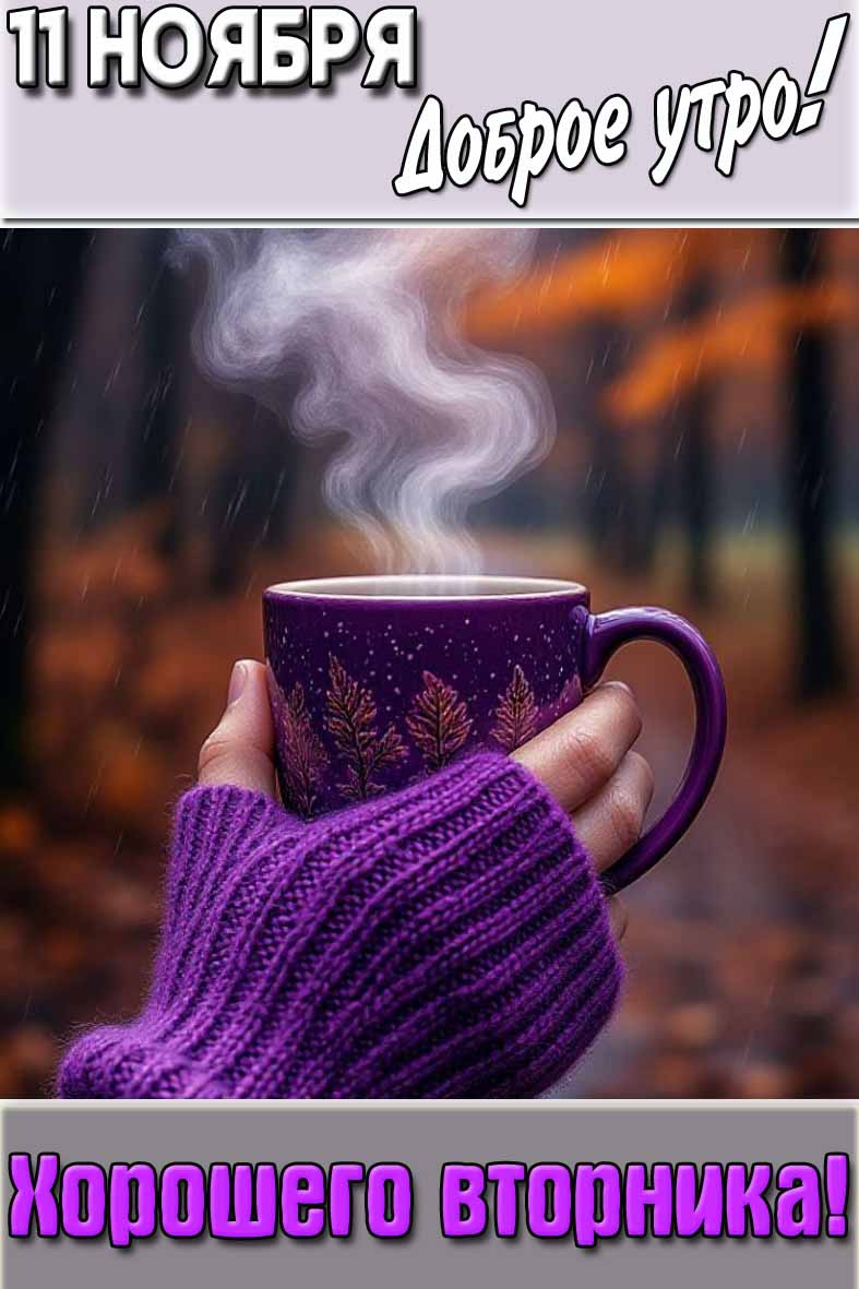 Картинка "11 ноября доброе утро! Хорошего вторника!"