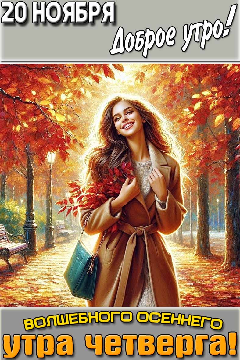 Картинка "20 ноября доброе утро! Волшебного осеннего утра четверга!"
