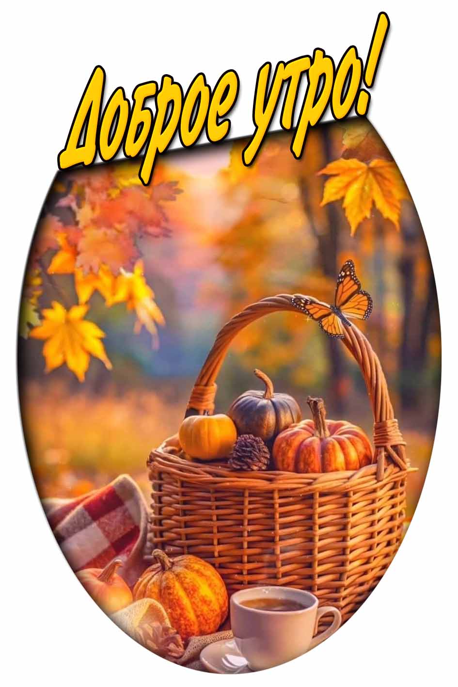 Доброе утро! - осенняя открытка