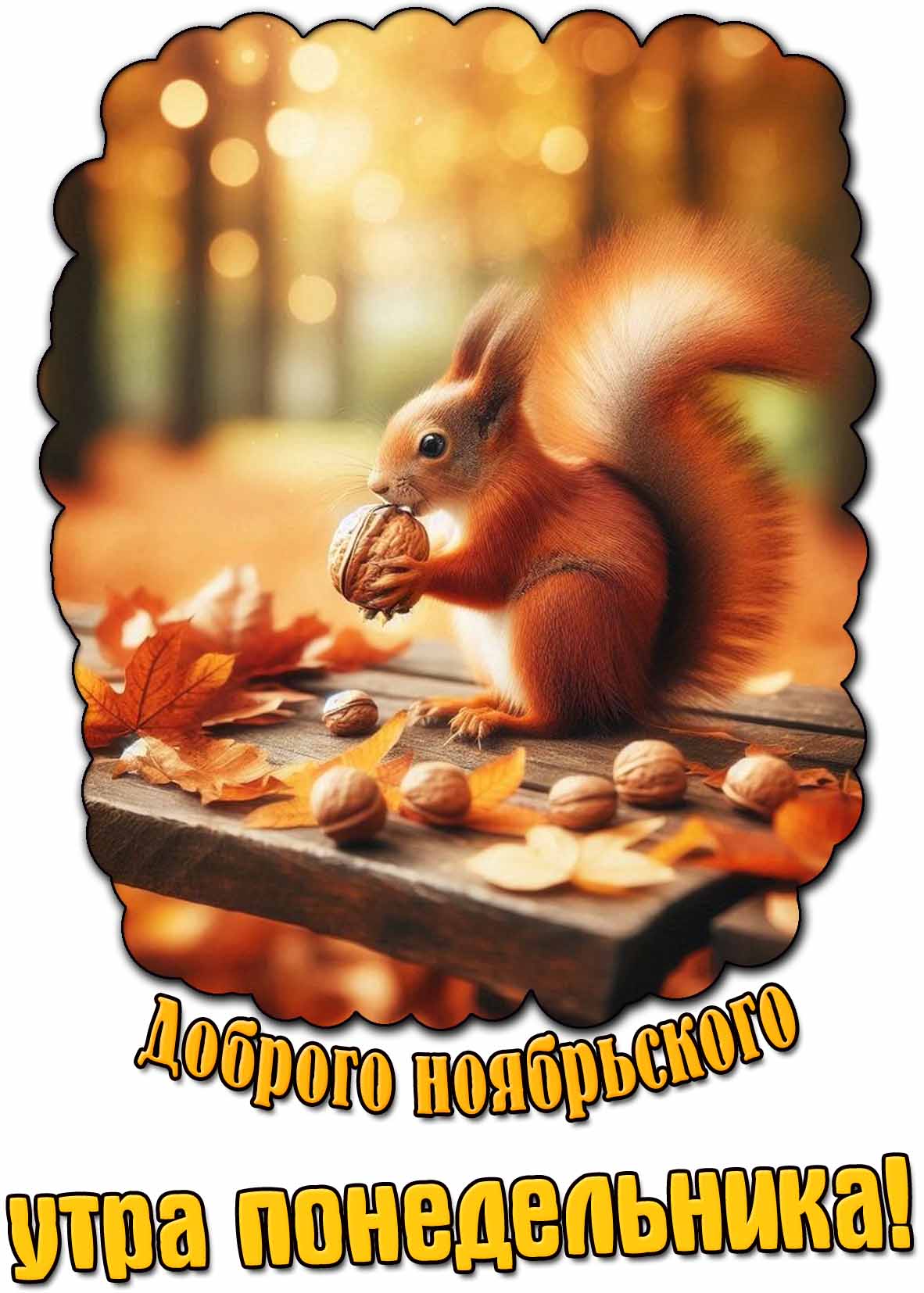 Картинка доброго ноябрьского утра понедельника