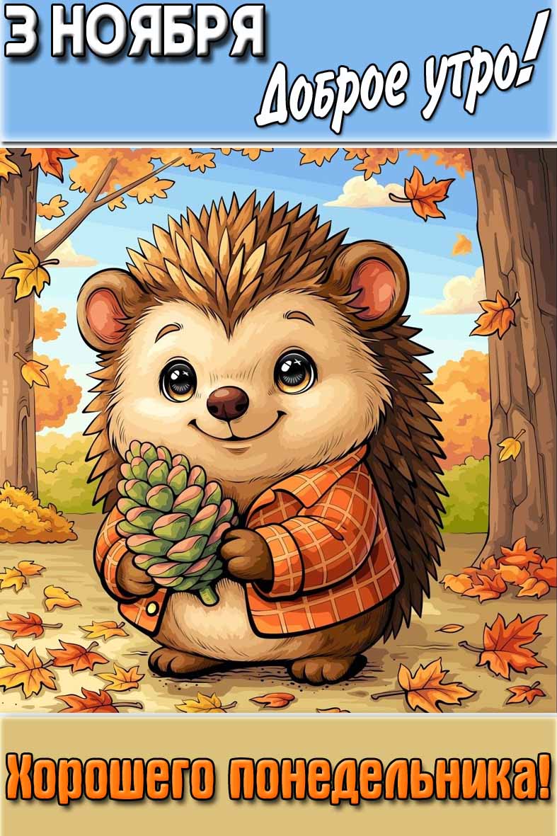 Картинка "3 ноября доброе утро! Хорошего понедельника!"
