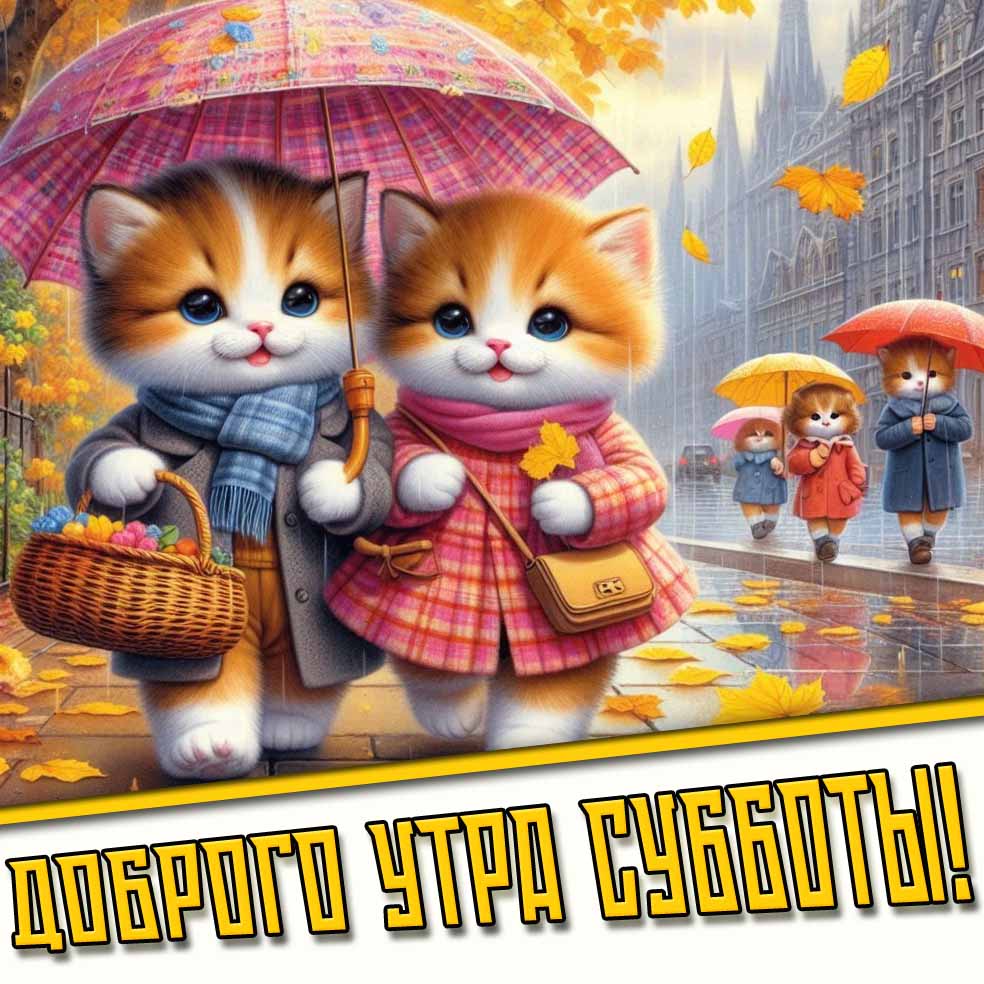 Доброго утра субботы! - дождливая осенняя картинка
