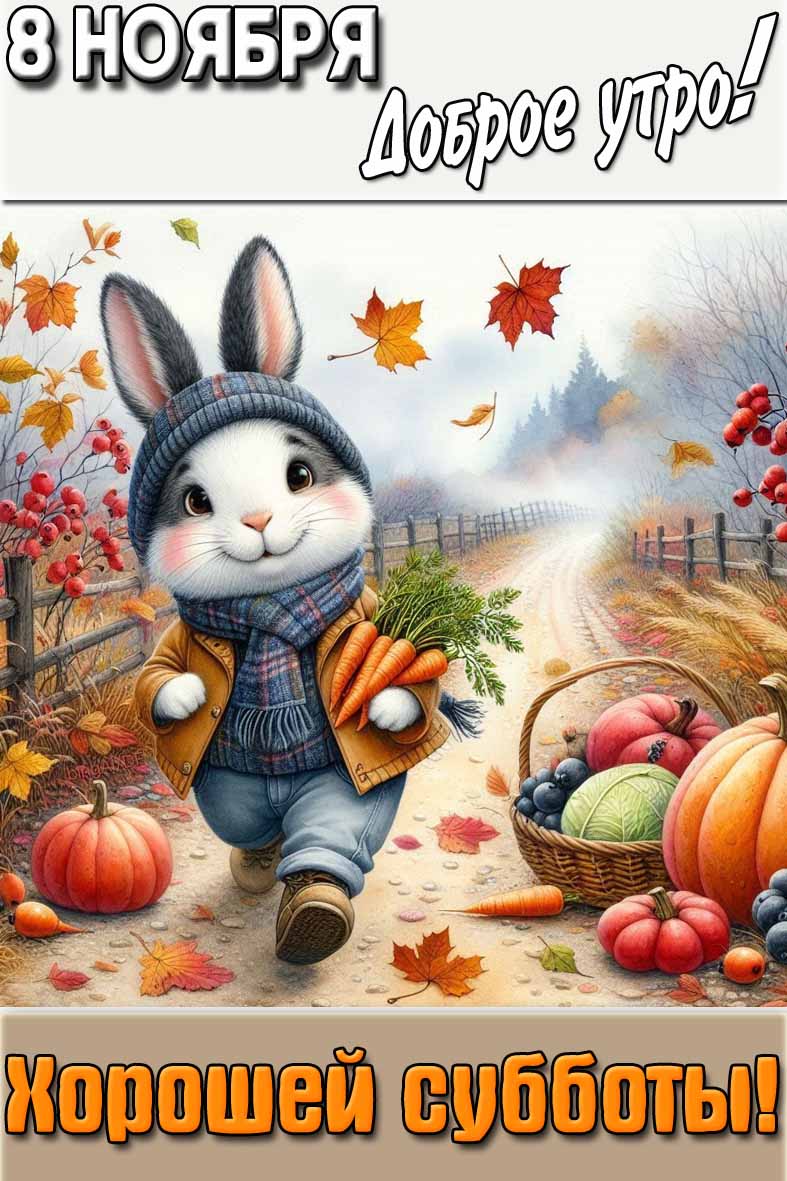 Картинка "8 ноября доброе утро! Хорошей субботы!"