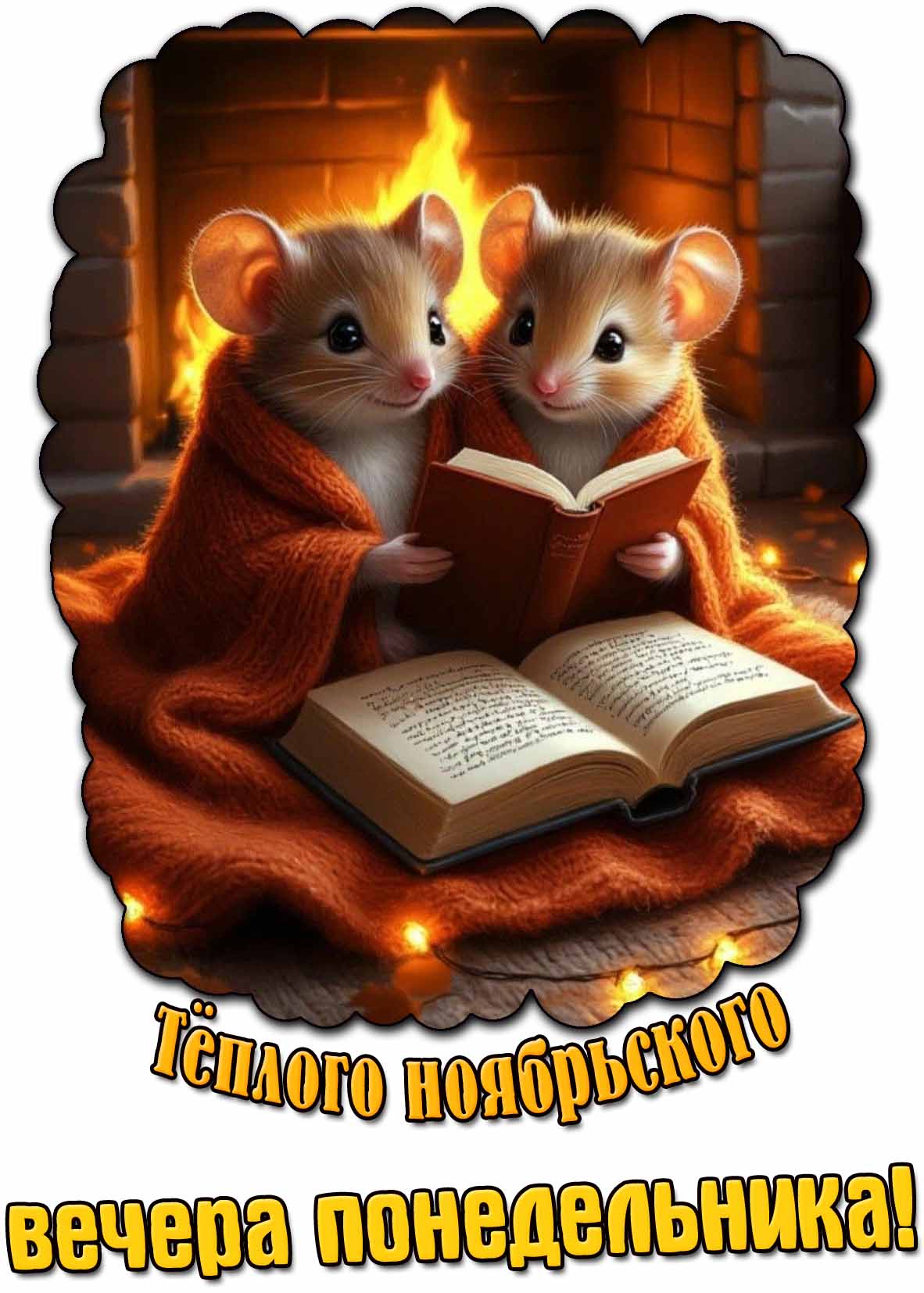 Картинка тёплого ноябрьского вечера понедельника