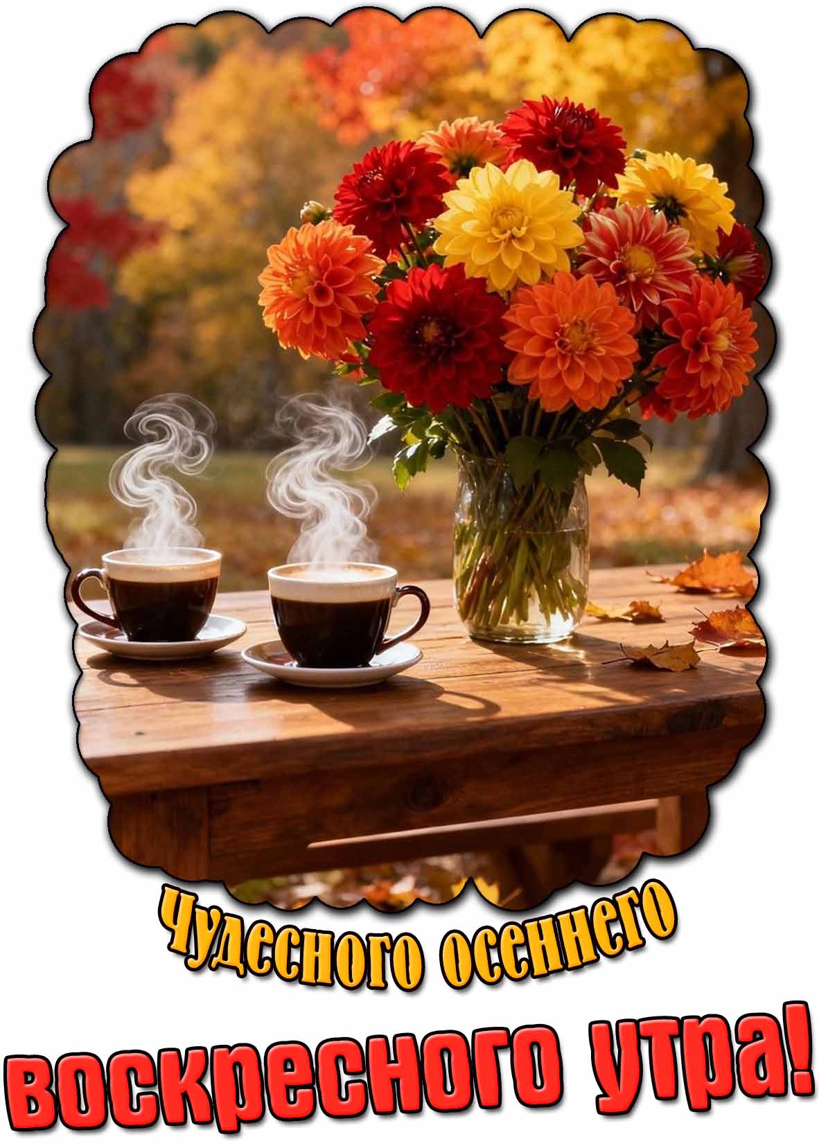Картинка чудесного осеннего воскресного утра