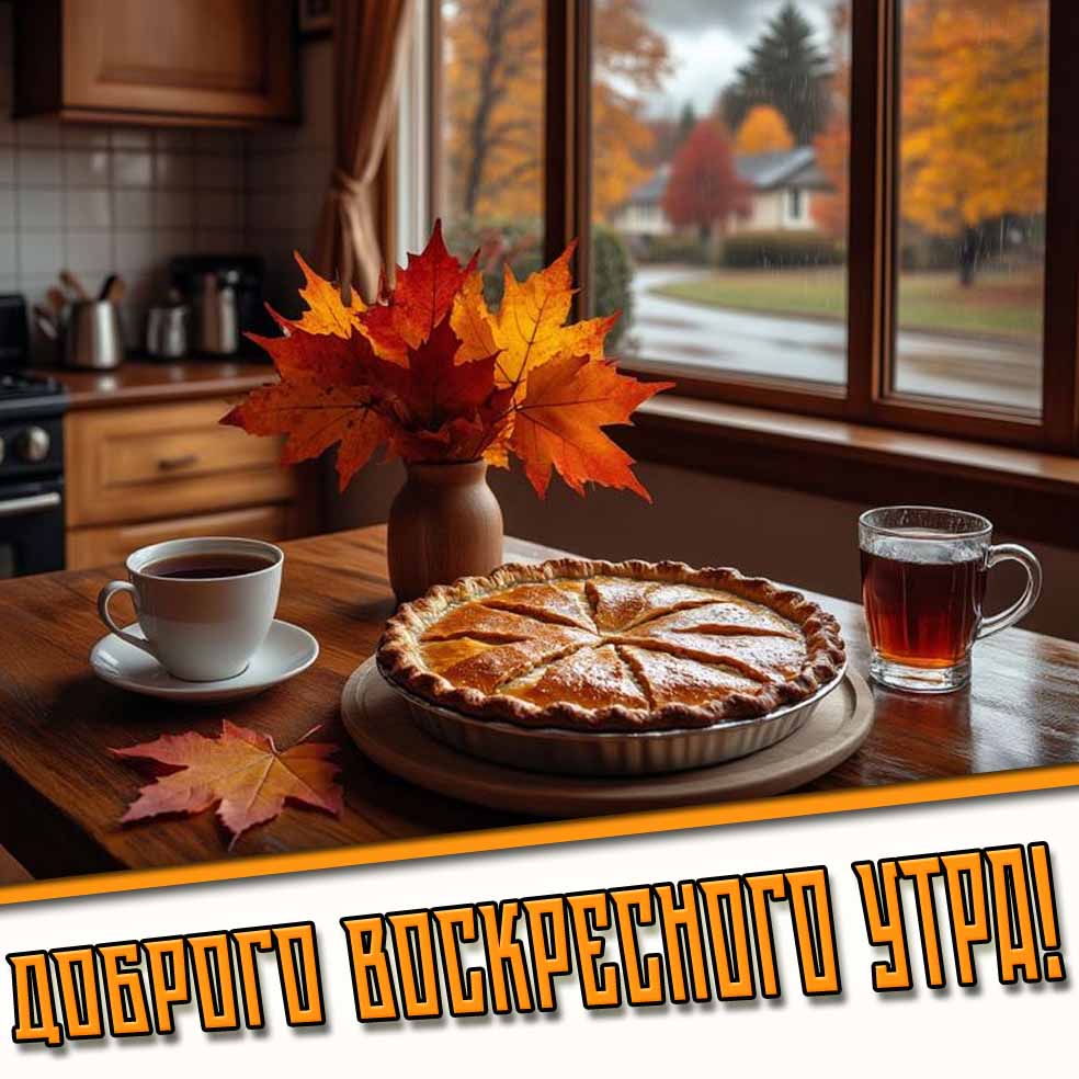 Пасмурная картинка доброго воскресного утра