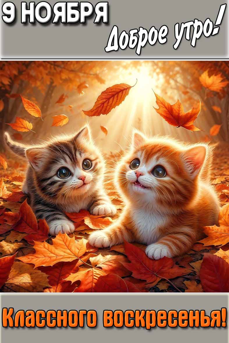 Картинка "9 ноября доброе утро! Классного воскресенья!"