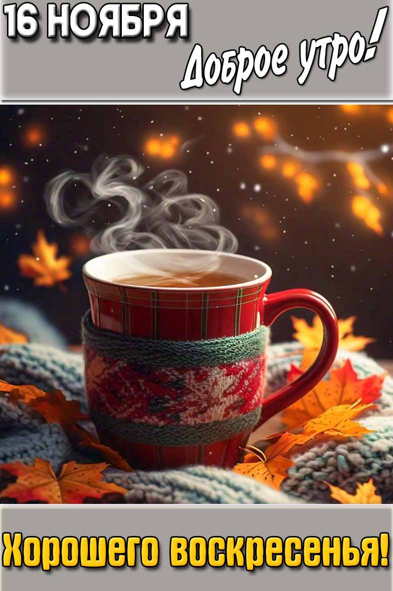 Картинка "16 ноября доброе утро! Хорошего воскресенья!"