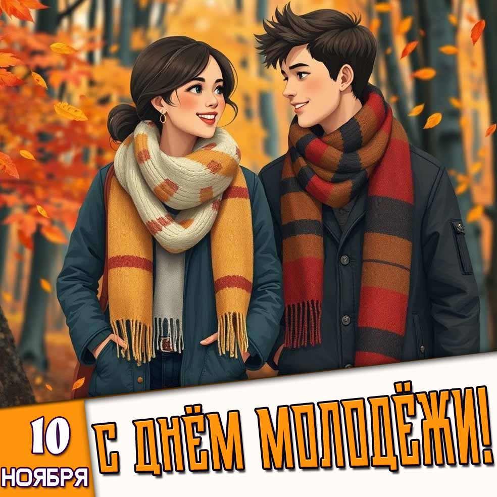 Открытка 10 ноября с днём молодёжи