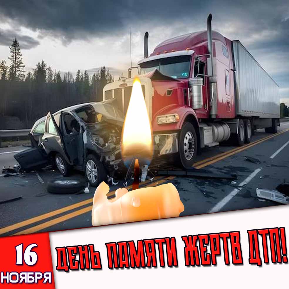 Картинка 16 ноября - день памяти жертв ДТП