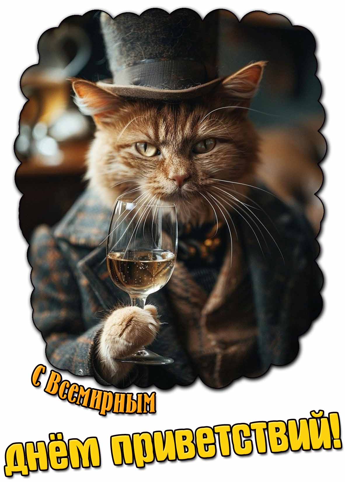 Картинка с Всемирным днём приветствий