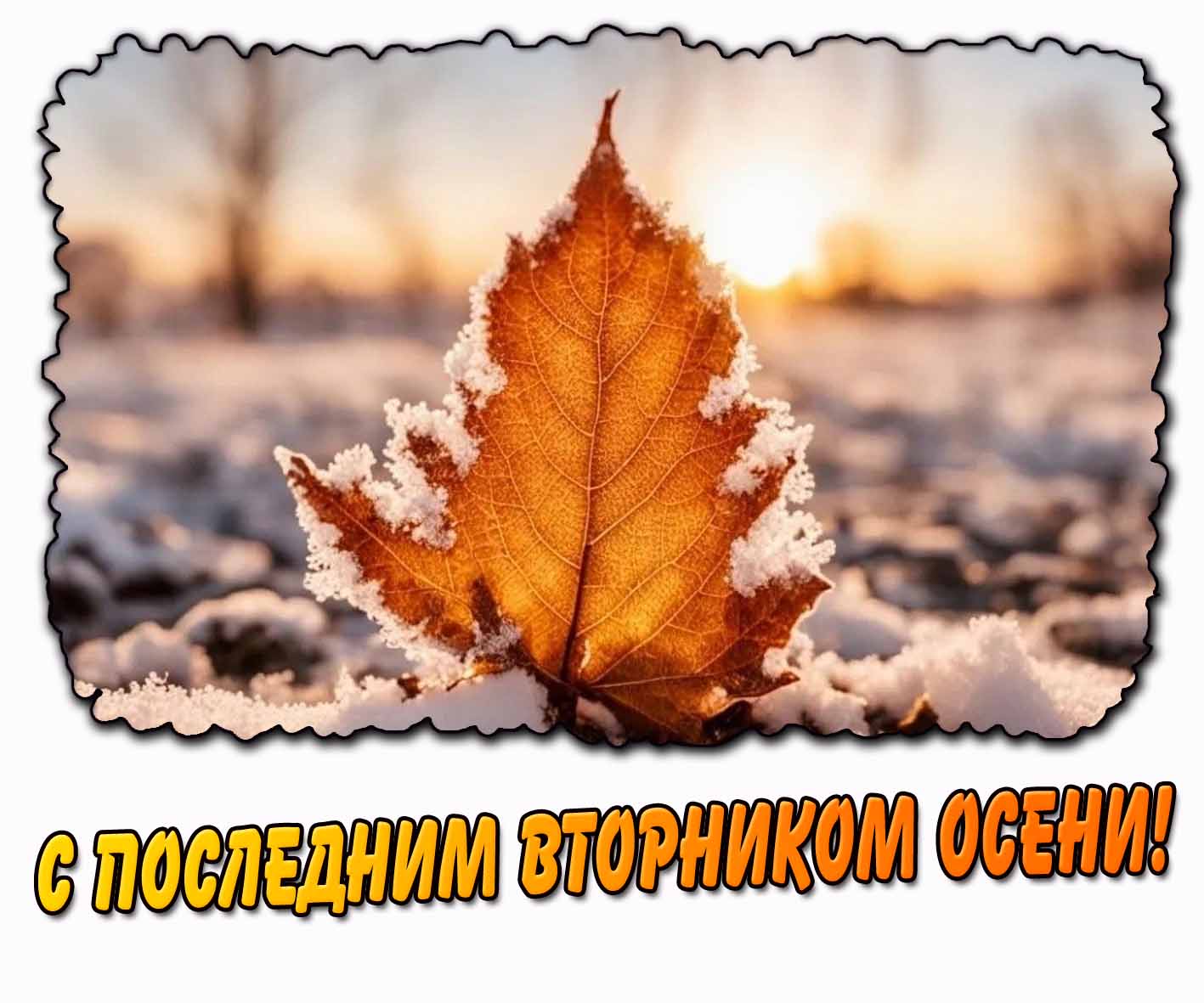 С последним вторником осени! - открытка