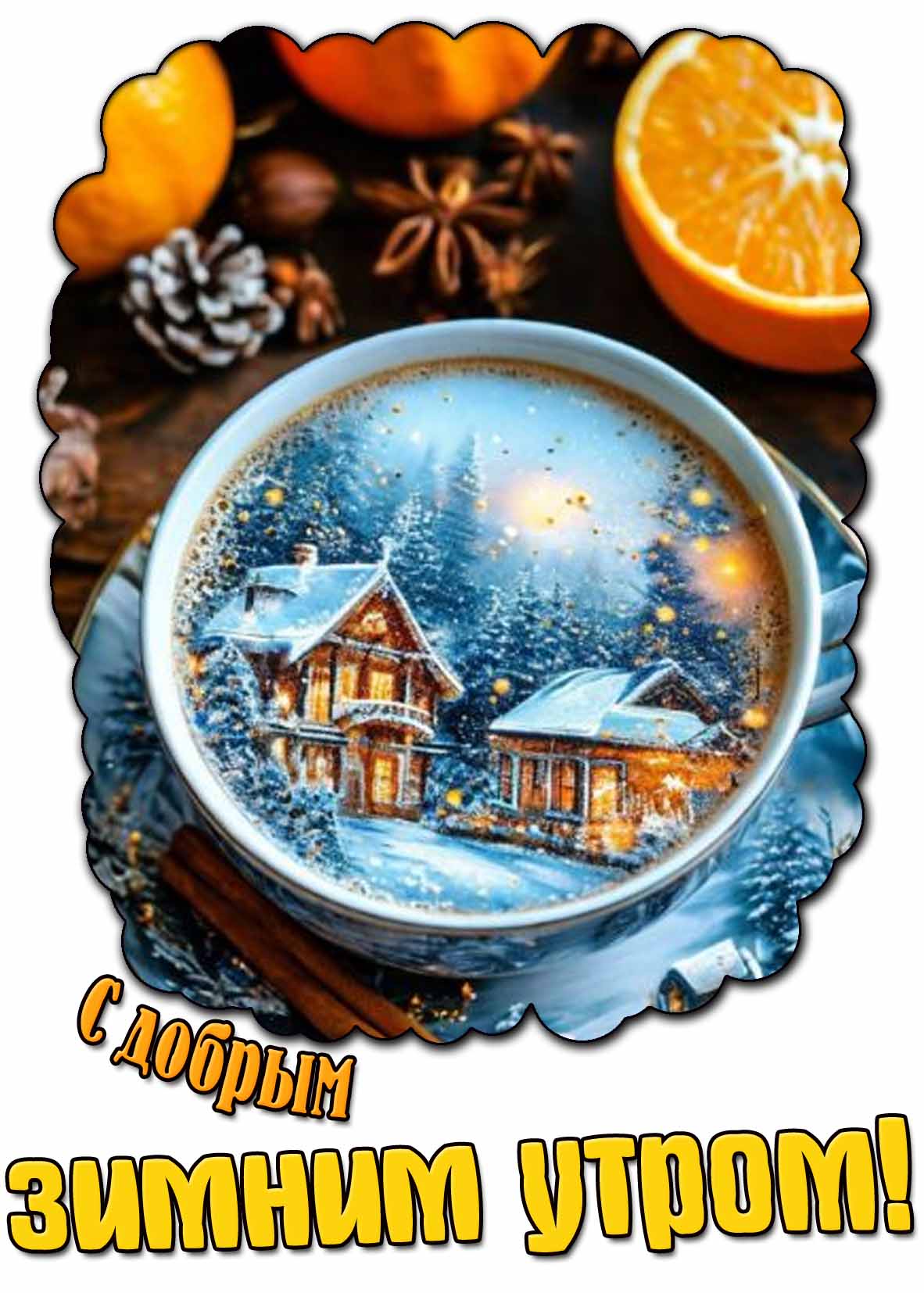 Открытка с добрым зимним утром