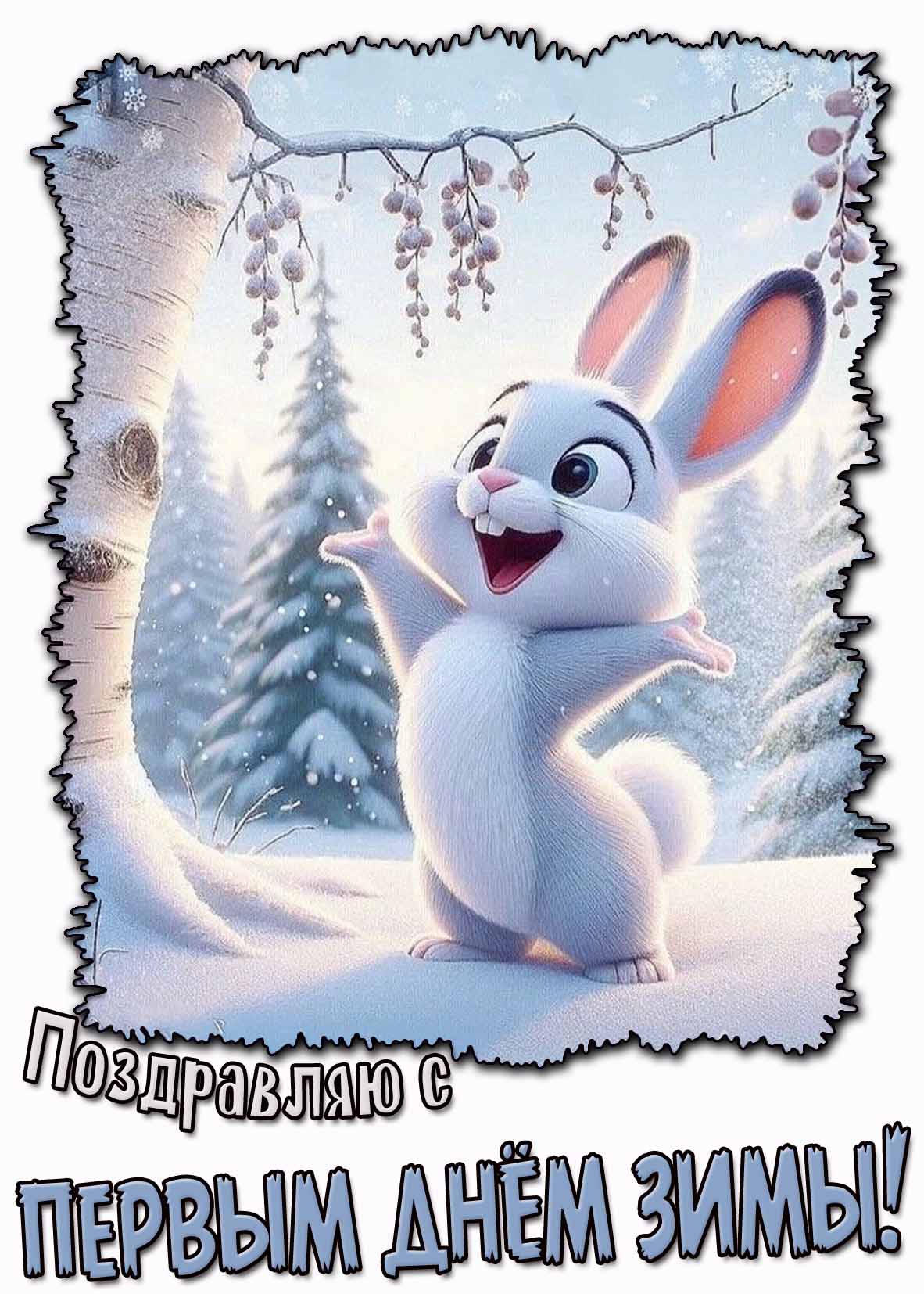 Картинка поздравляю с первым днём зимы