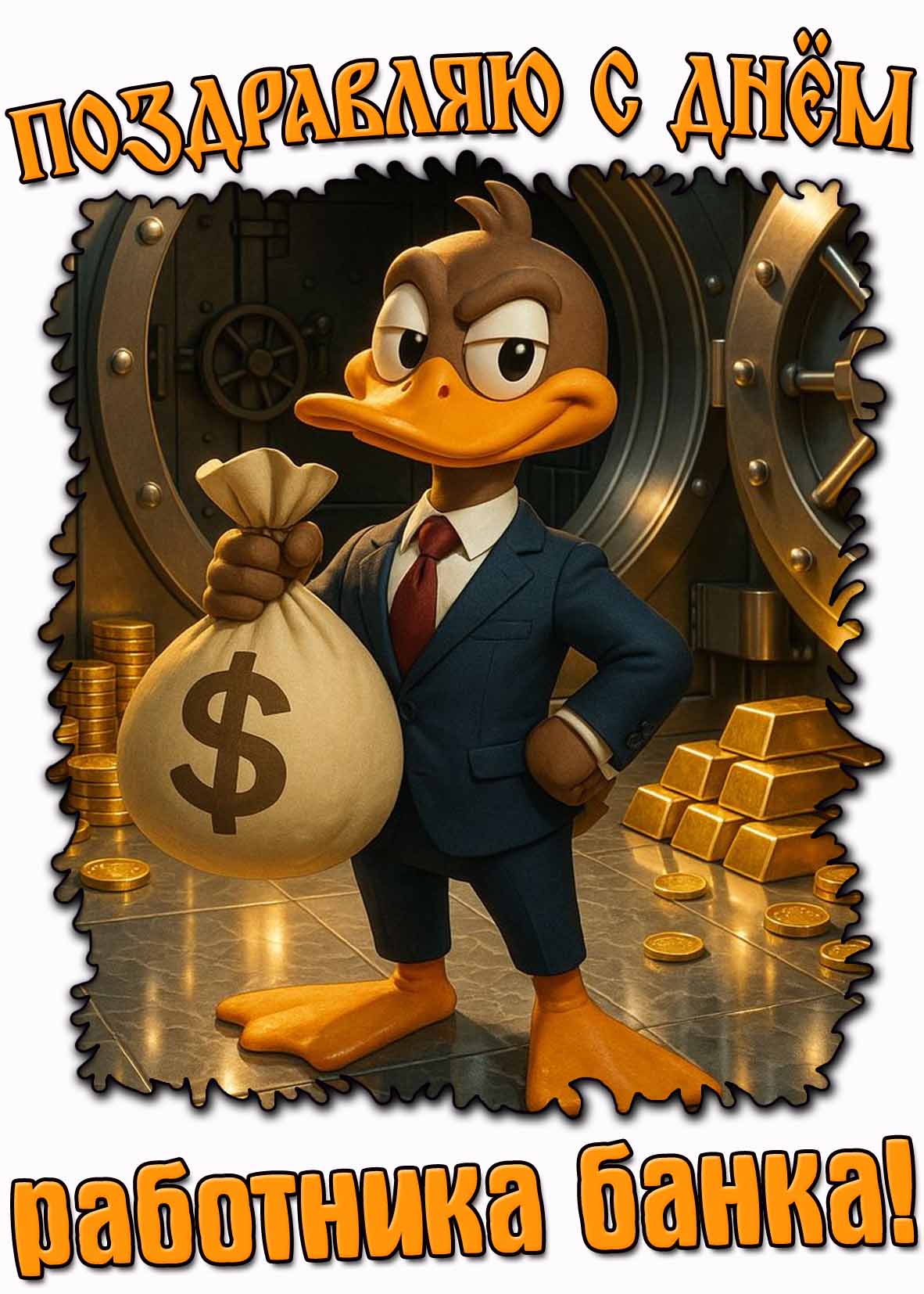 Поздравляю с днём работника банка! - открытка