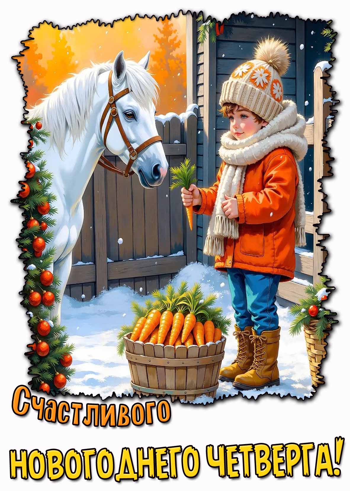 Картинка счастливого новогоднего четверга