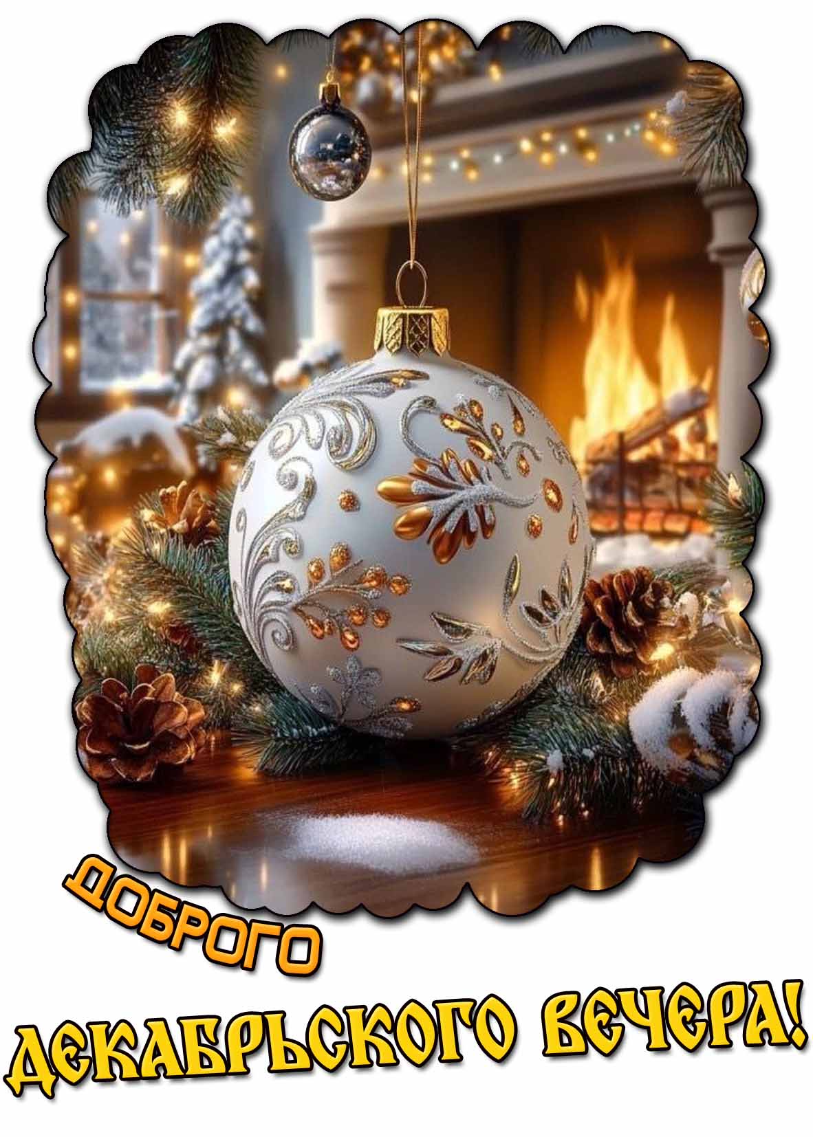 Праздничная картинка доброго декабрьского вечера