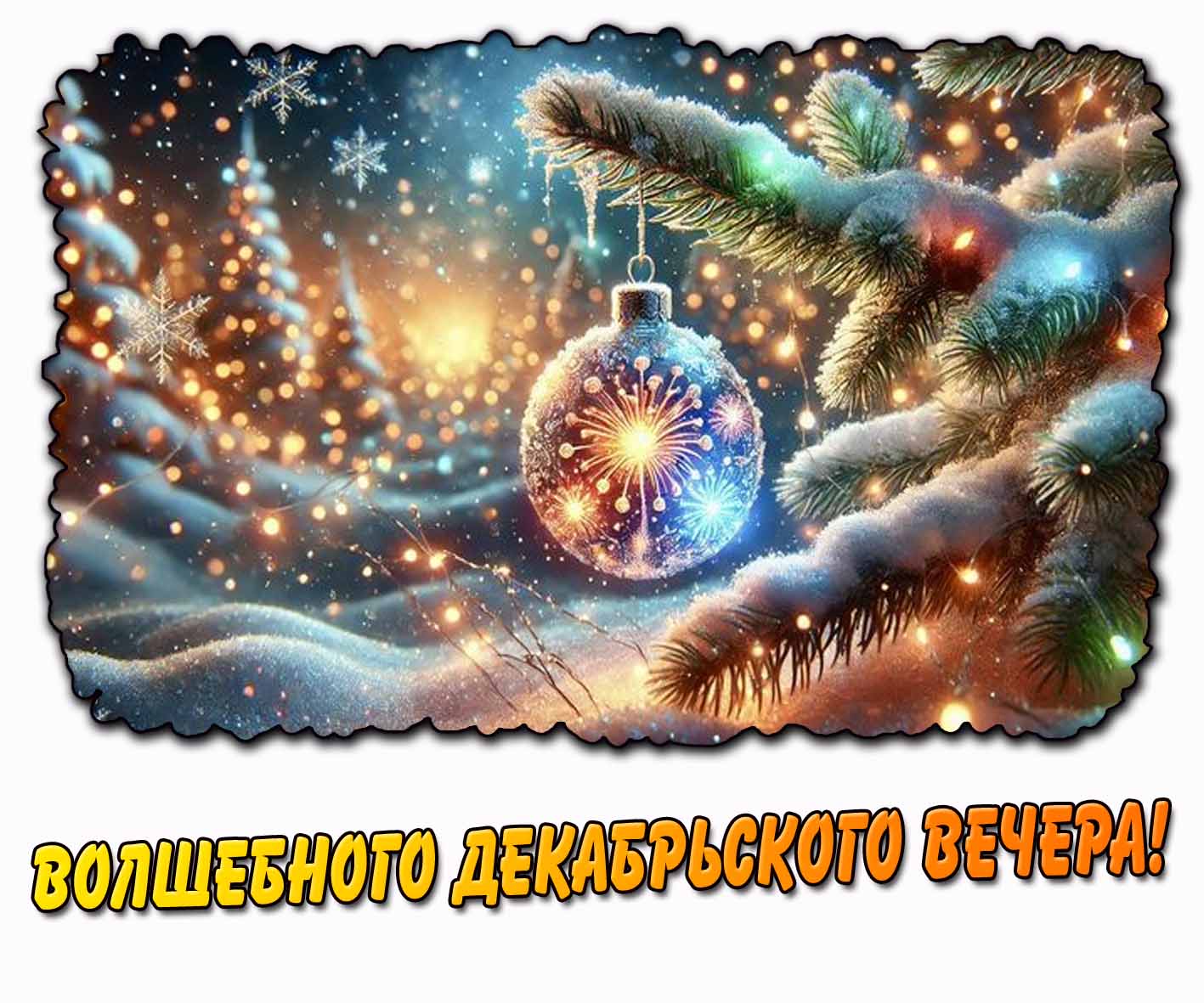 Картинка волшебного декабрьского вечера