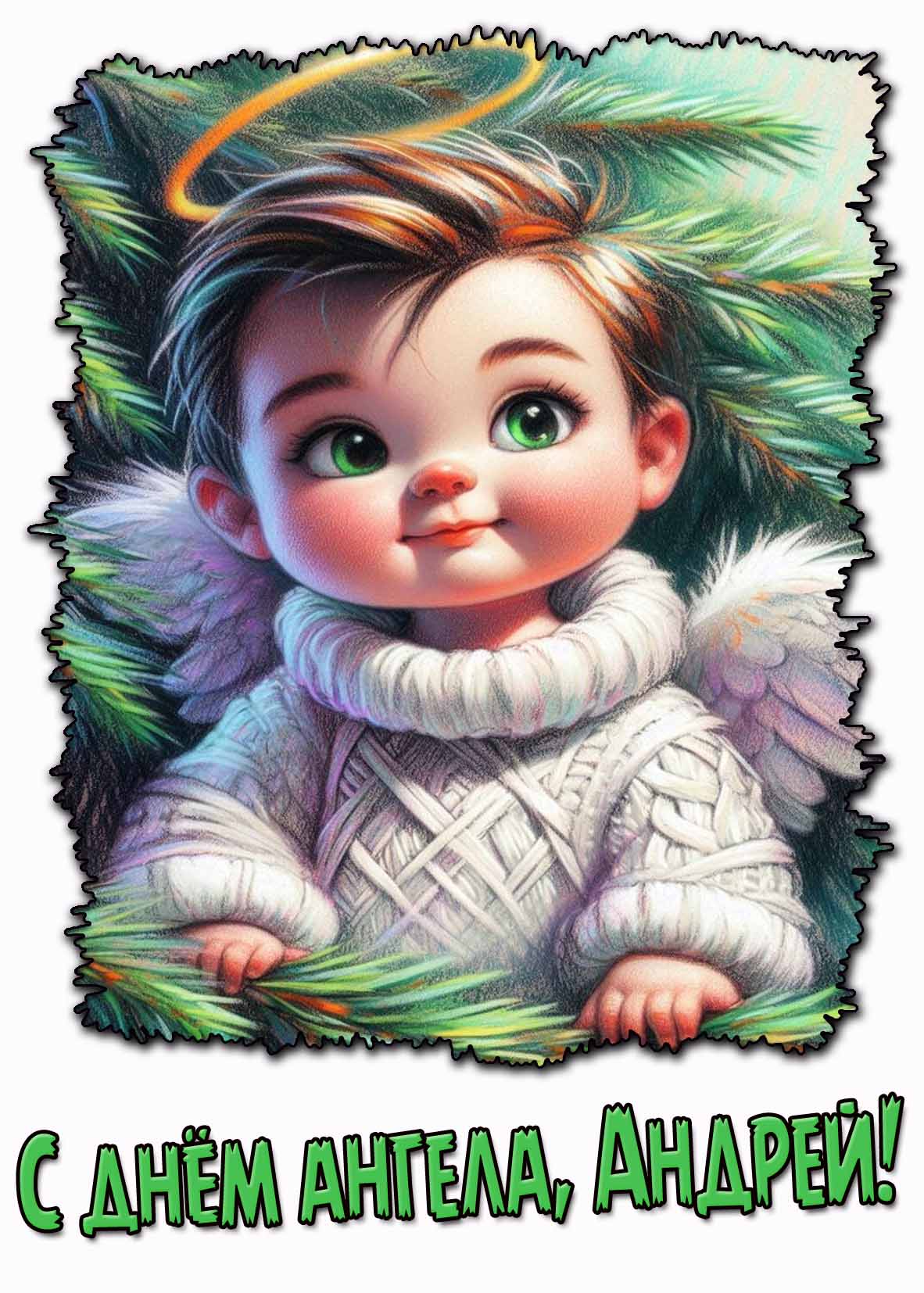 Картинка для ребёнка "С днём ангела, Андрей!"