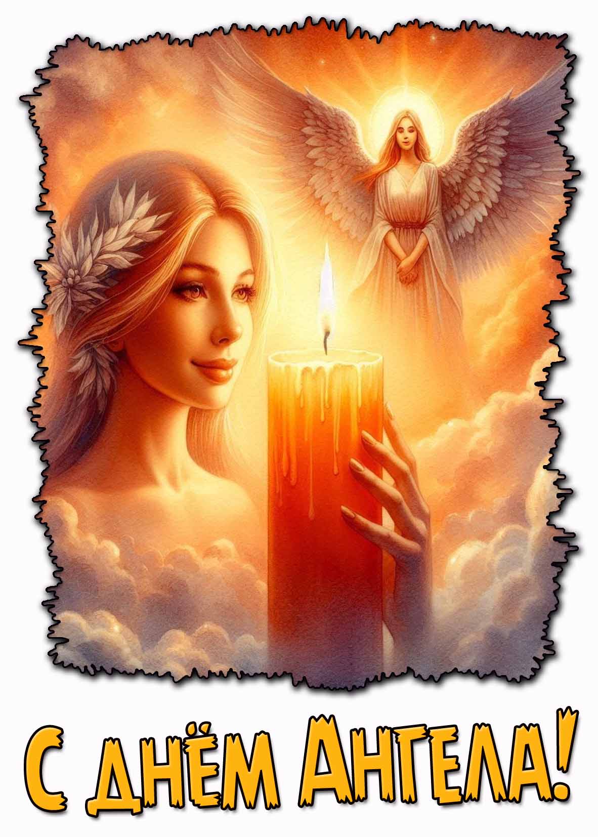 Картинка на день ангела для женщины со свечой