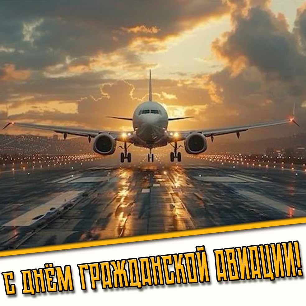 С днём гражданской авиации! - картинка с самолётом