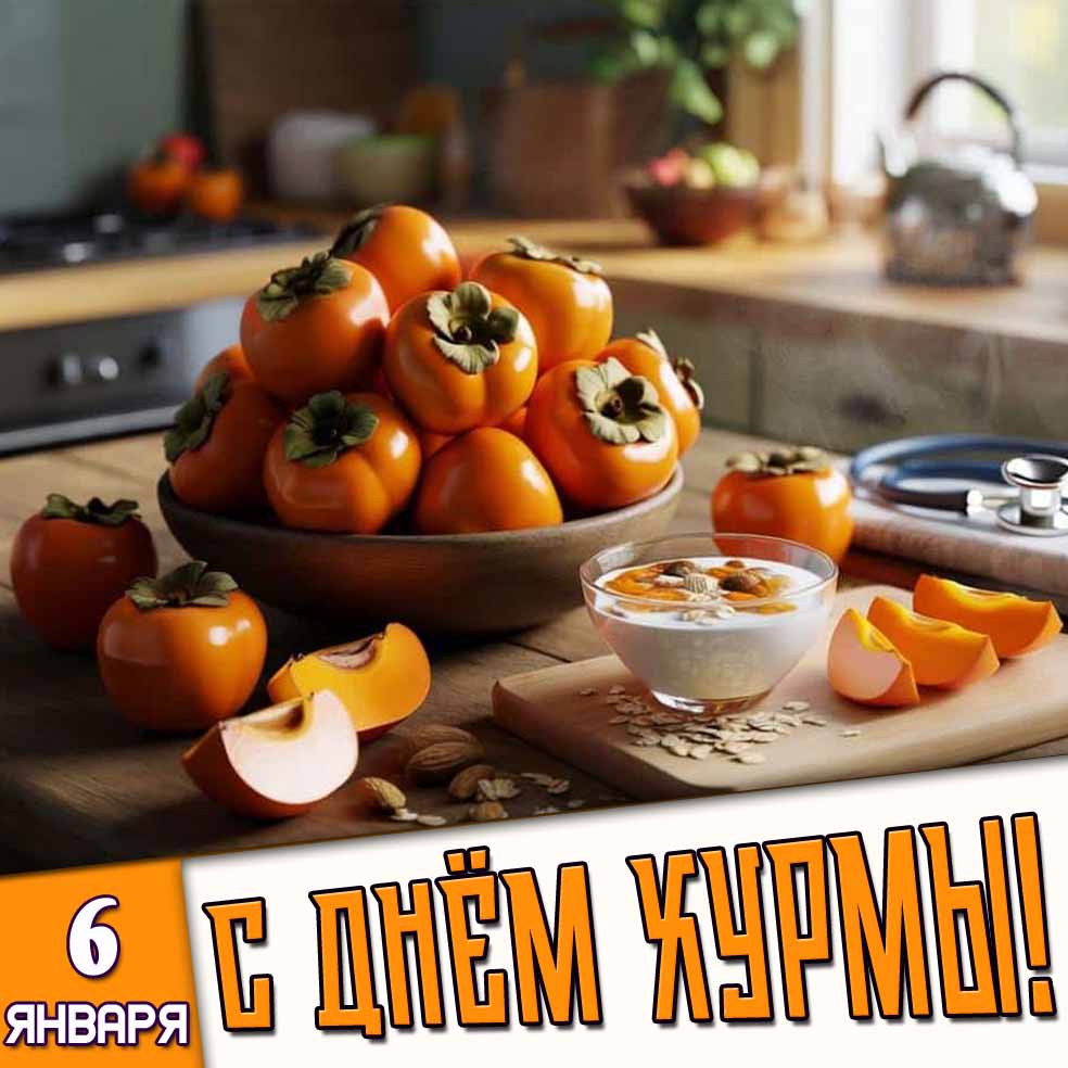 Картинка 6 января - с днём Хурмы!