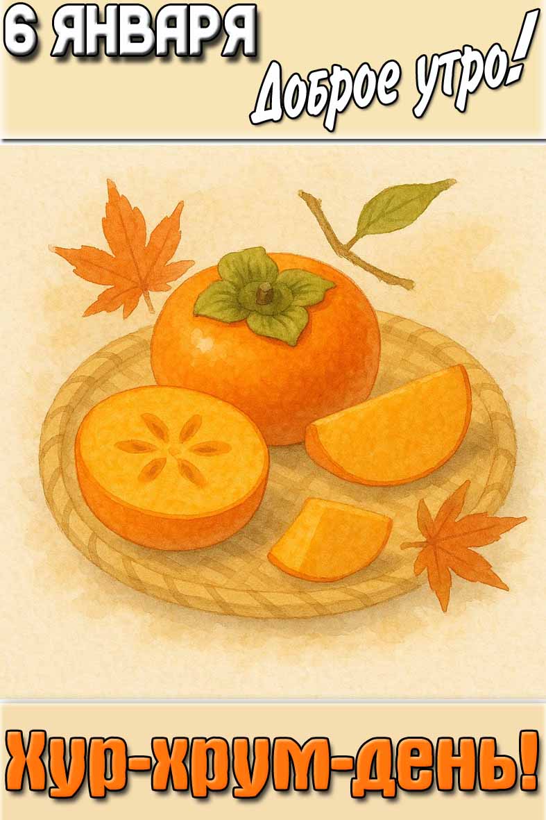 Картинка "6 января доброе утро! Хур-хрум-день!"