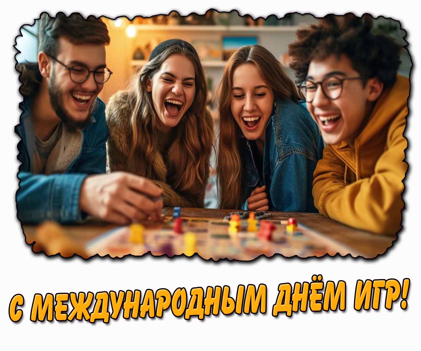 С Международным днём игр! - открытка