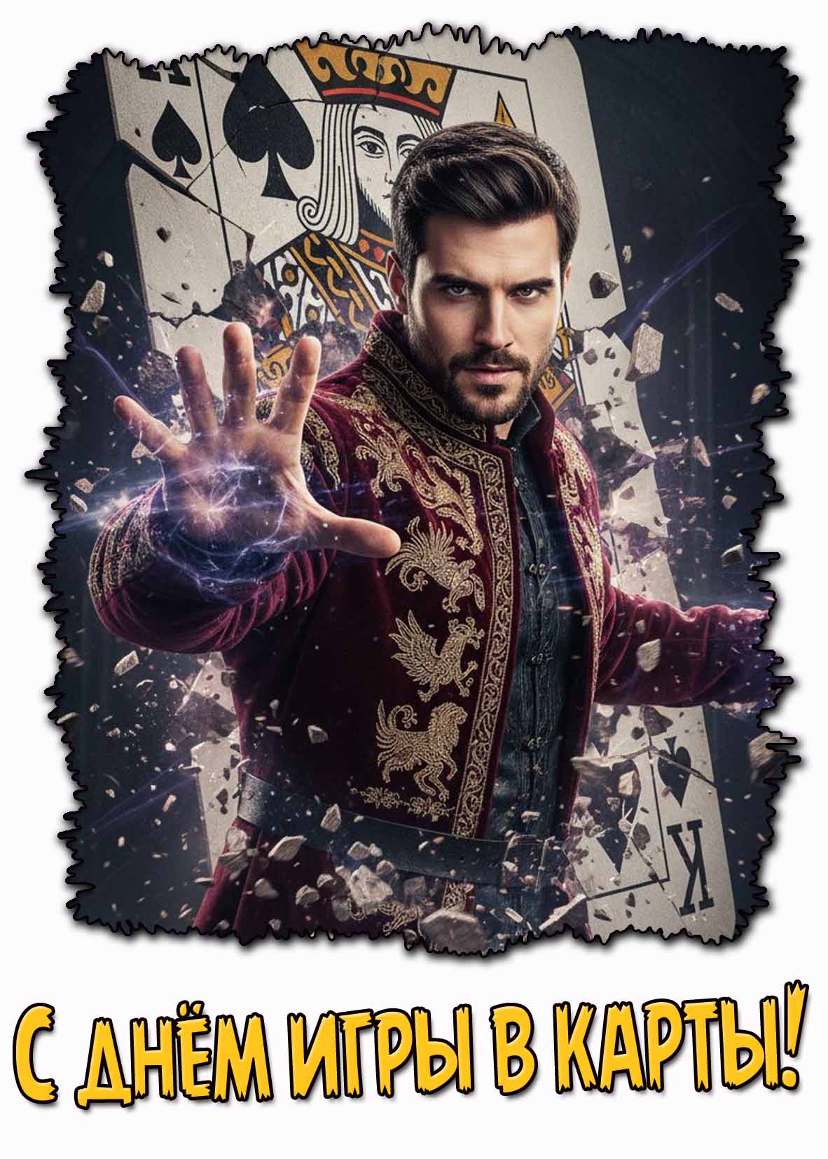 Красивая картинка с днём игры в карты