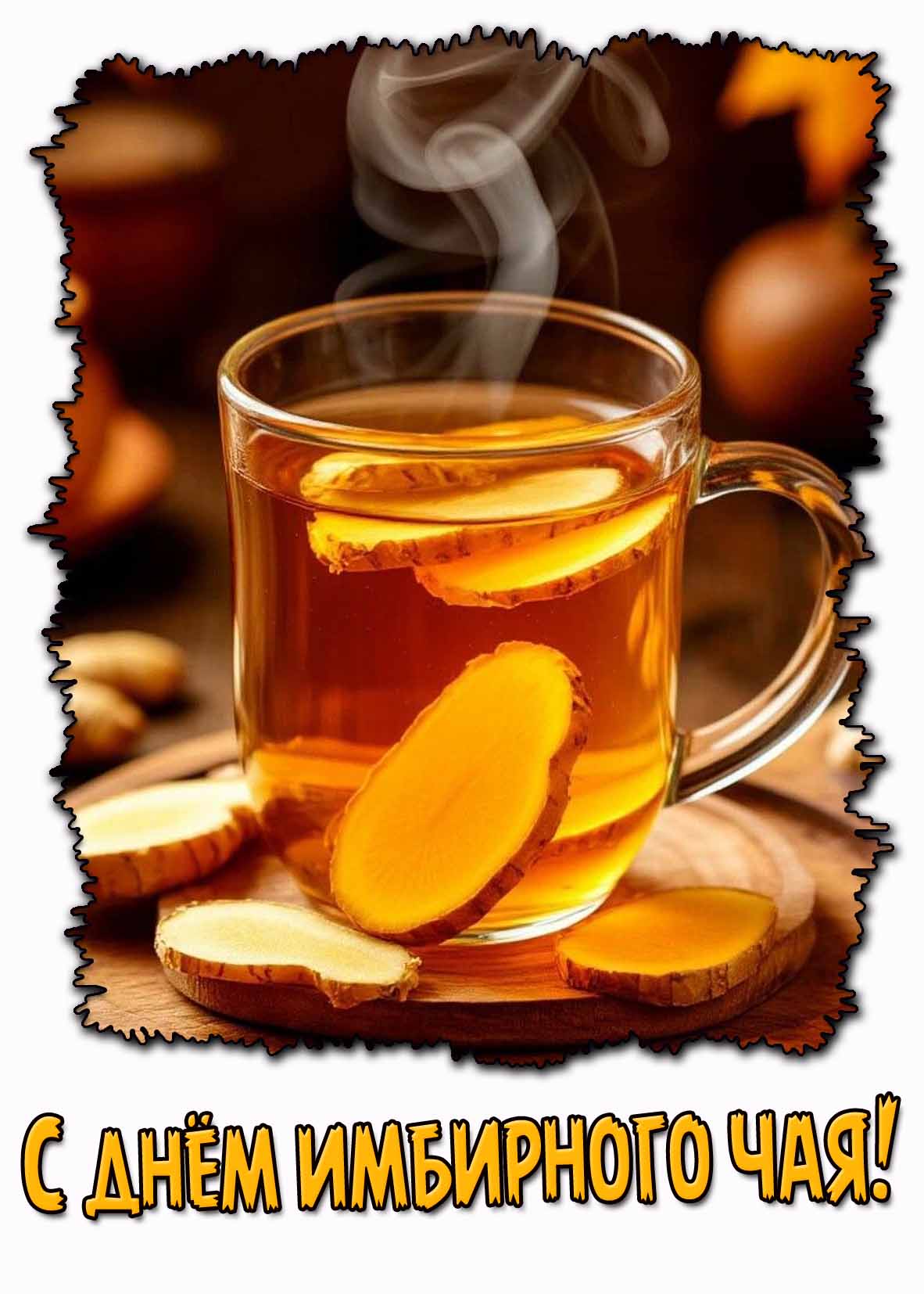 Стильная картинка ко дню имбирного чая