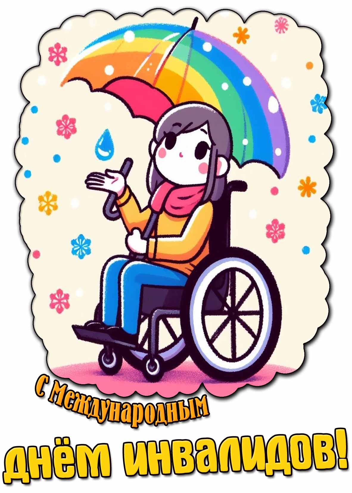 С Международным днём инвалидов! - открытка