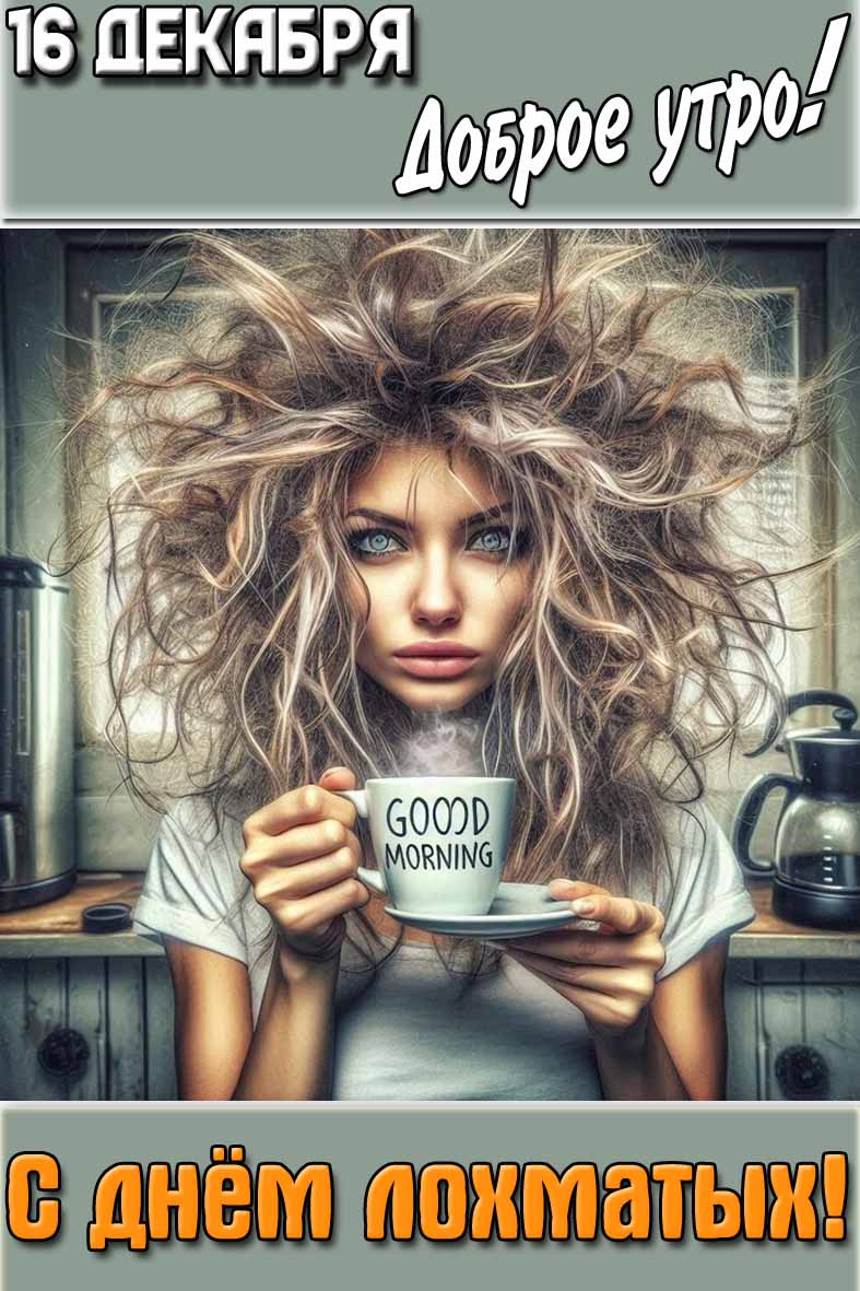 Картинка "16 декабря доброе утро! С днём лохматых!"