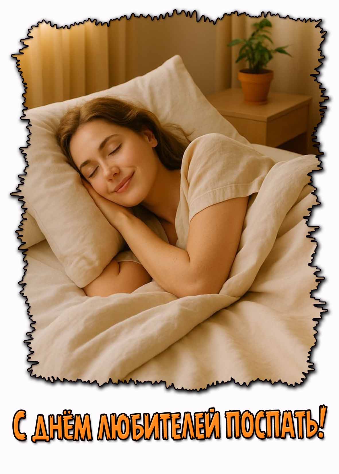 С днём любителей поспать! - красивая картинка для женщины