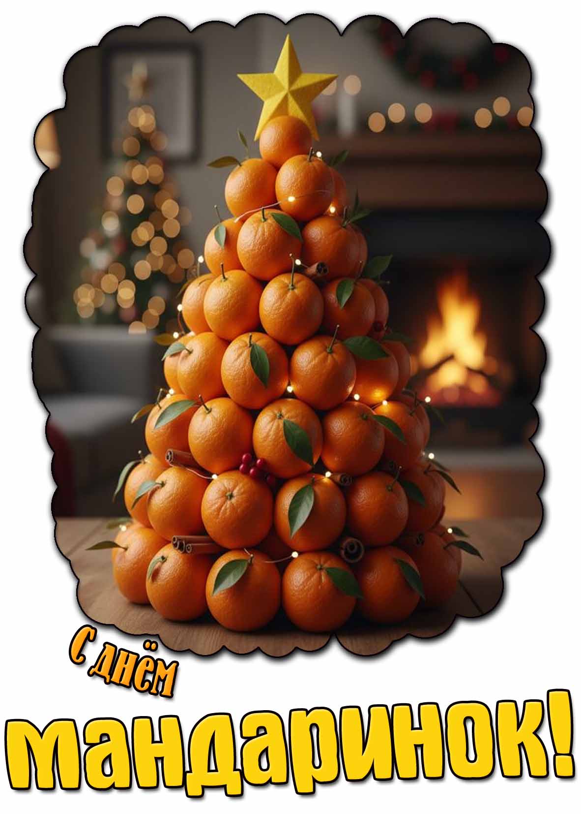 Открытка с днём мандаринок